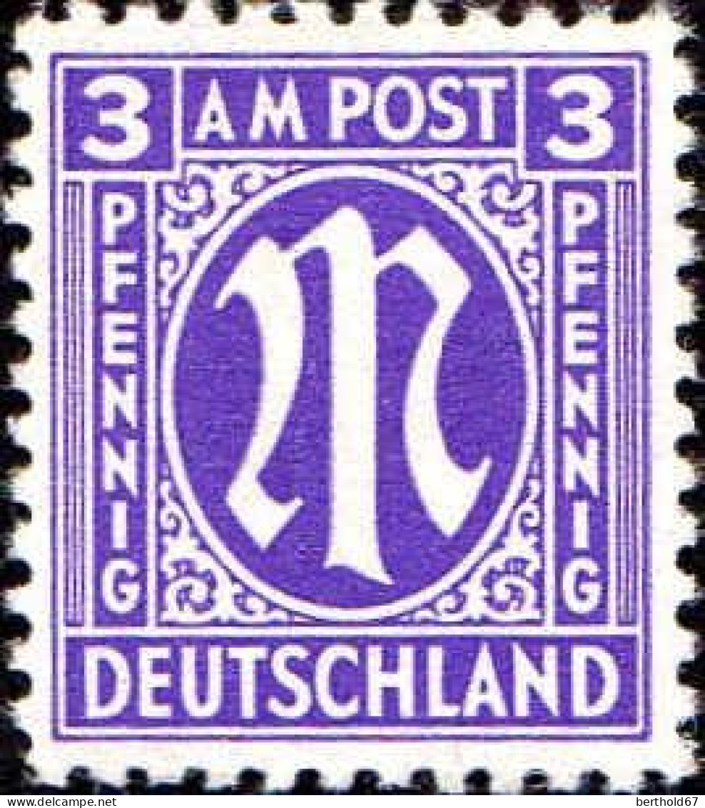 Allemagne Zone Anglo-Américaine Poste N** Yv: 2A/13A AM Post Impression De Washington - Mint