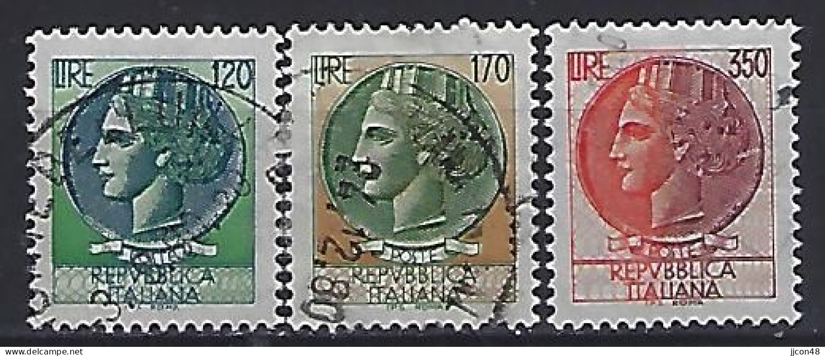 Italy 1977  Italia Turrita  (o) Mi.1592-1594 - 1971-80: Usati