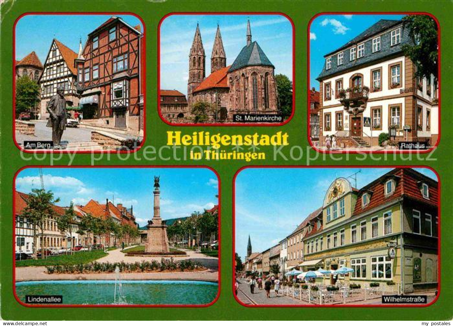 72848981 Heiligenstadt Eichsfeld Am Berg Denkmal Statue St Marienkirche Rathaus  - Sonstige & Ohne Zuordnung