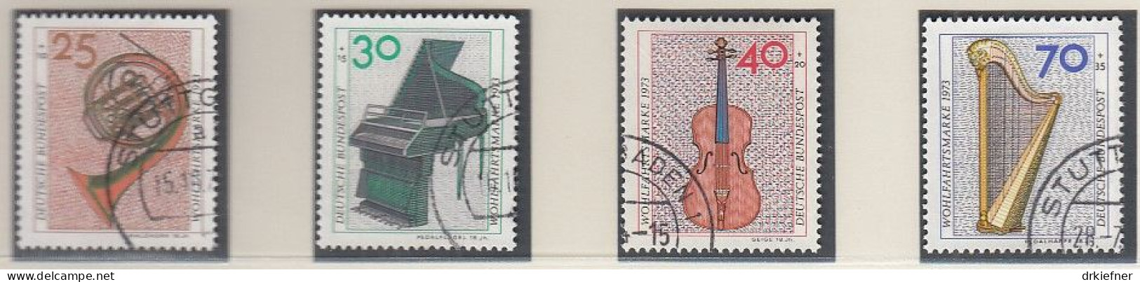 BRD  782-785, Gestempelt, Wohlfahrt: Musikinstrumente, 1973 - Used Stamps