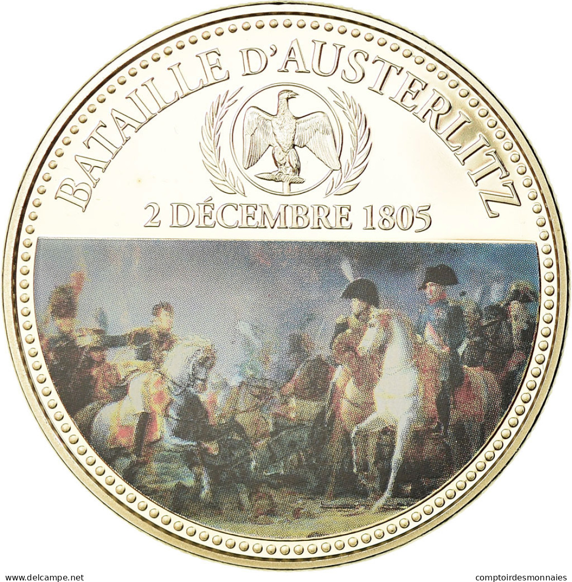 France, Médaille, Napoléon Ier, Bataille D'Austerlitz (1805), FDC - Autres & Non Classés