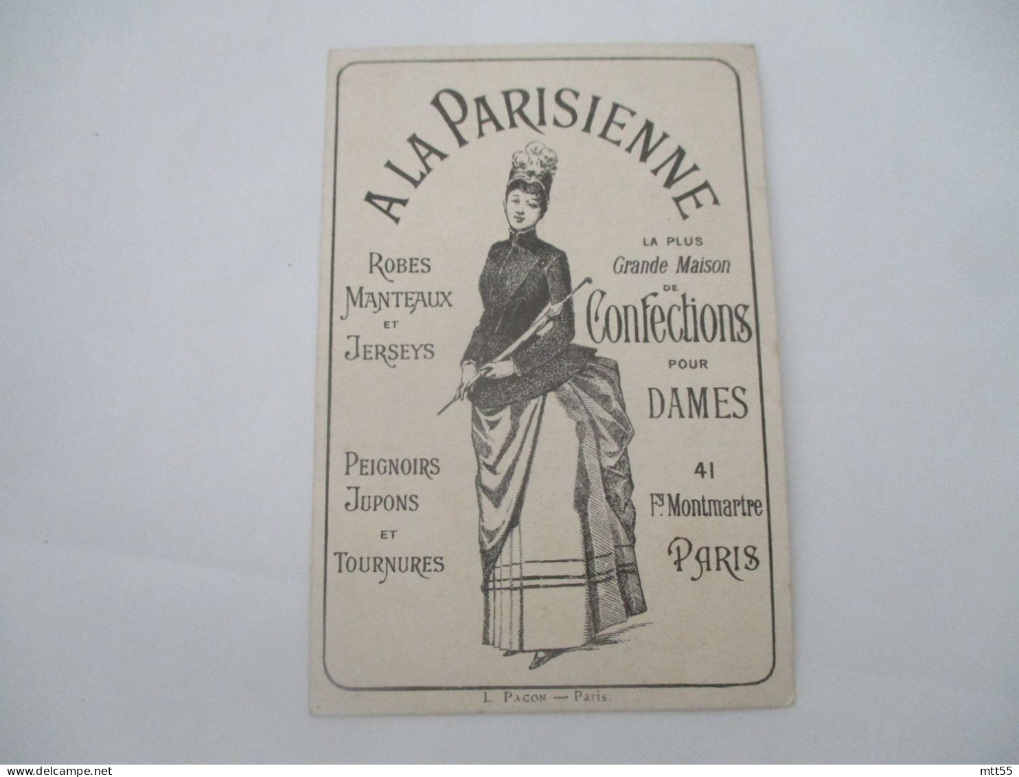 MODE MODELE ROBE A LA PARISIENNE CHROMO BRESIL EXPOSITION 1900 - Andere & Zonder Classificatie