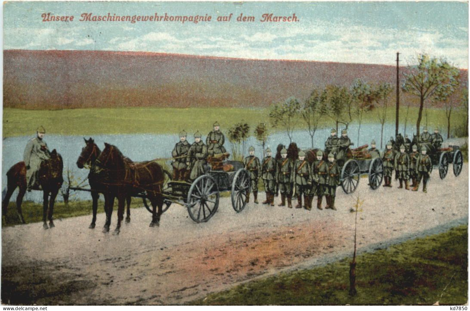 Unsere Maschinengewehrkompagnie Auf Dem Marsch - Weltkrieg 1914-18