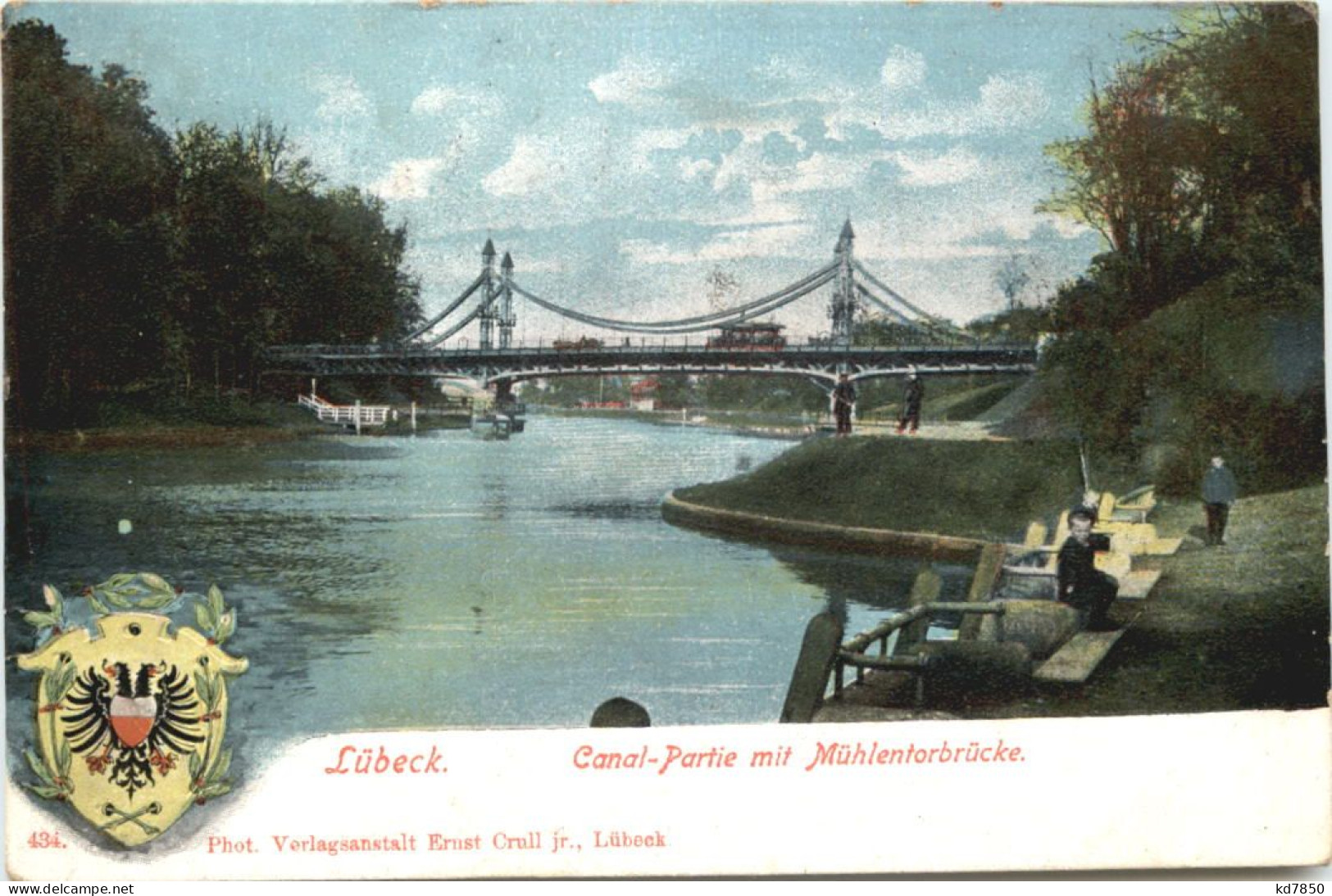 Lübeck - Canal Partie Mit Mühlentorbrücke - Lübeck