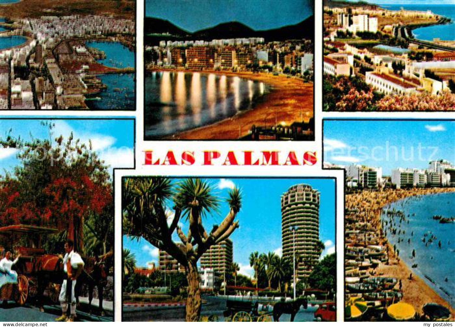 72848357 Las Palmas Gran Canaria Fliegeraufnahme Hafen Strand  - Autres & Non Classés