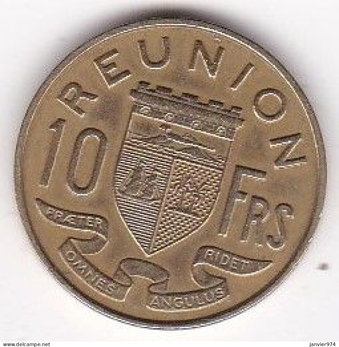 Ile De La Réunion 10 Francs 1964 , En Bronze Aluminium , Lec# 80 - Reunión