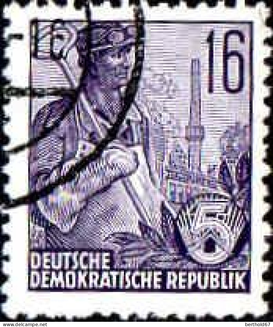 Rda Poste Obl Yv: 154 Mi:412 Metallurgiste Devant Cheminée (Beau Cachet Rond) - Used Stamps