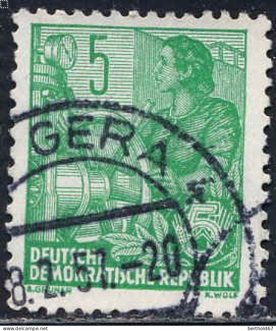 Rda Poste Obl Yv: 149 Mi:406 Ouvrière & Manomètre Gera 8-2-57 (TB Cachet à Date) - Gebraucht