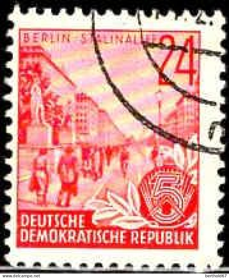 Rda Poste Obl Yv: 126 Mi:371 Berlin Stalinallee (Beau Cachet Rond) - Oblitérés