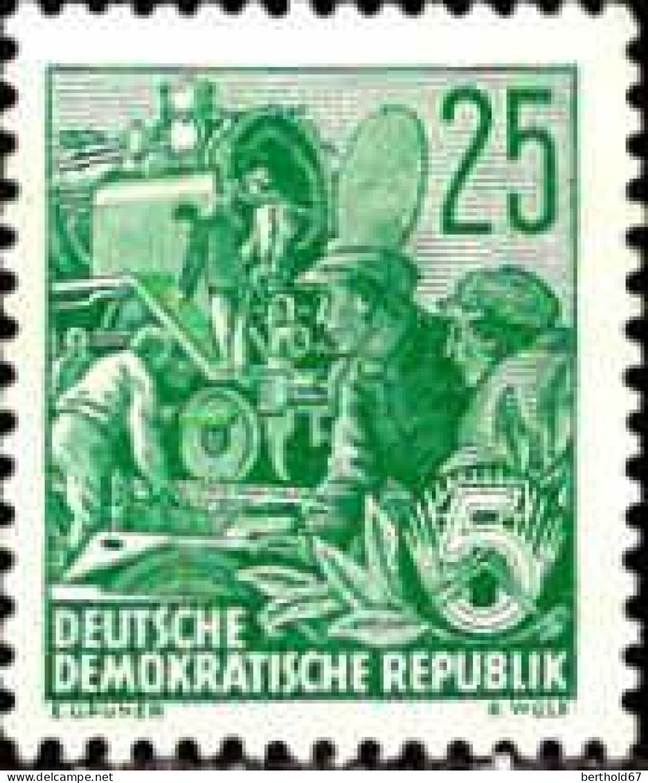 Rda Poste N* Yv: 156 Mi:415 Construction D'une Locomotive (sans Gomme) - Unused Stamps