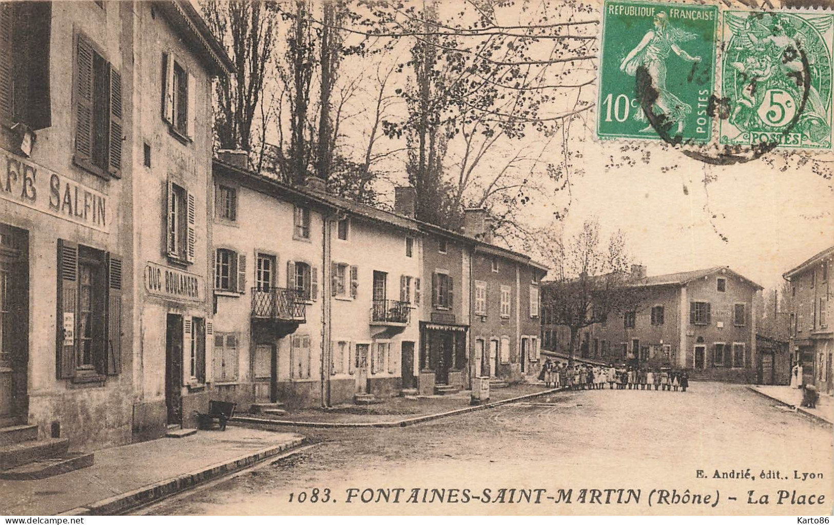 Fontaines St Martin * La Place Du Village * Boulangerie Boulanger DUC * Café SALFIN - Altri & Non Classificati