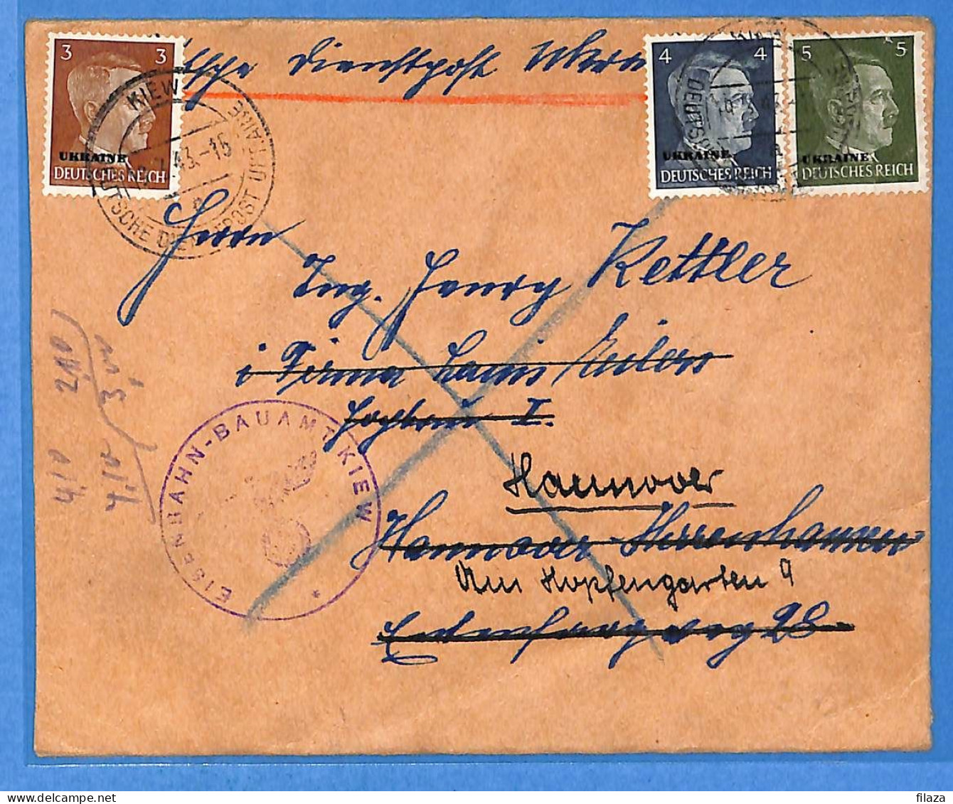 Allemagne Reich 1943 - Lettre De Kiew - G33234 - Storia Postale