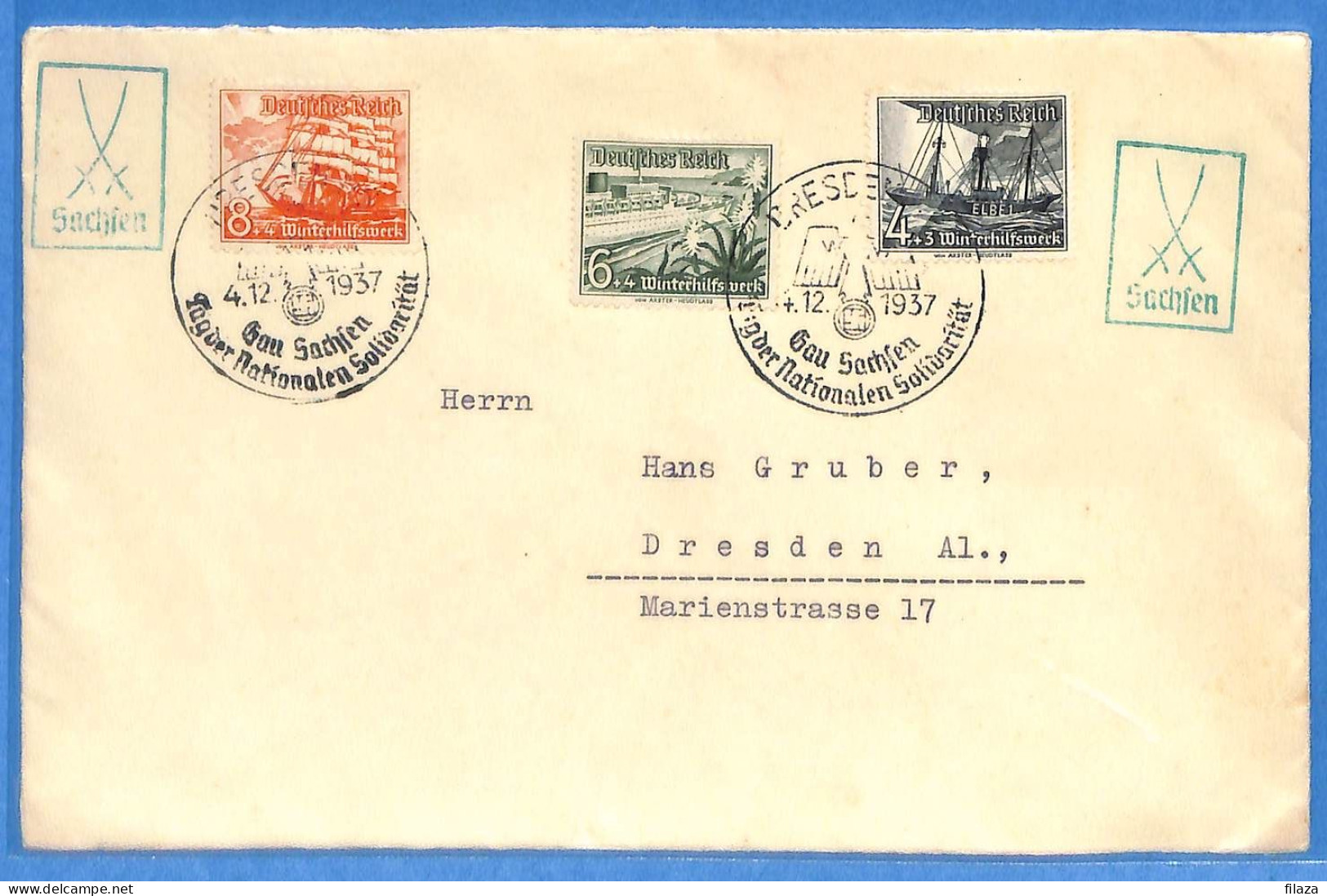 Allemagne Reich 1937 - Lettre De Dresden - G33223 - Briefe U. Dokumente