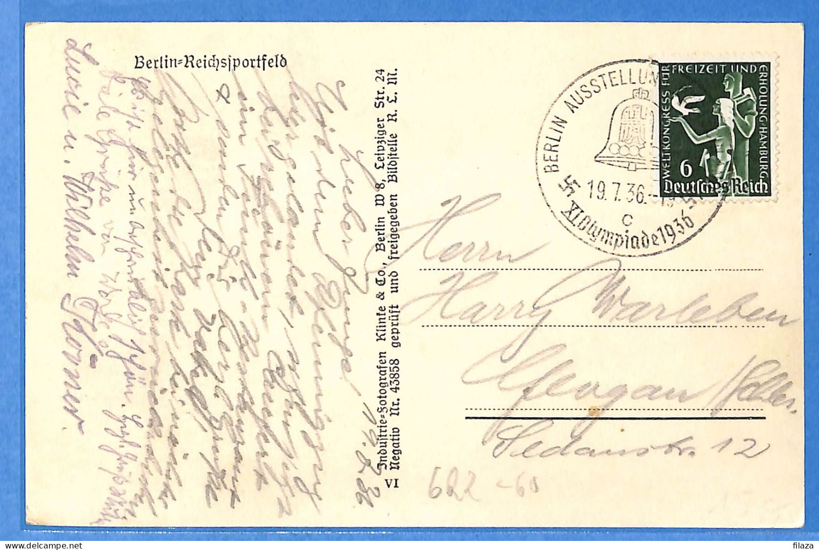 Allemagne Reich 1936 - Carte Postale De Berlin - G33194 - Lettres & Documents