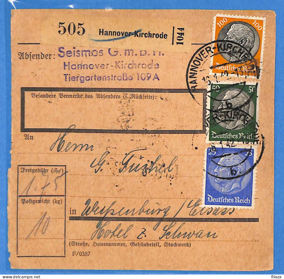 Allemagne Reich 1942 - Carte Postale De Hannover - G33189 - Storia Postale