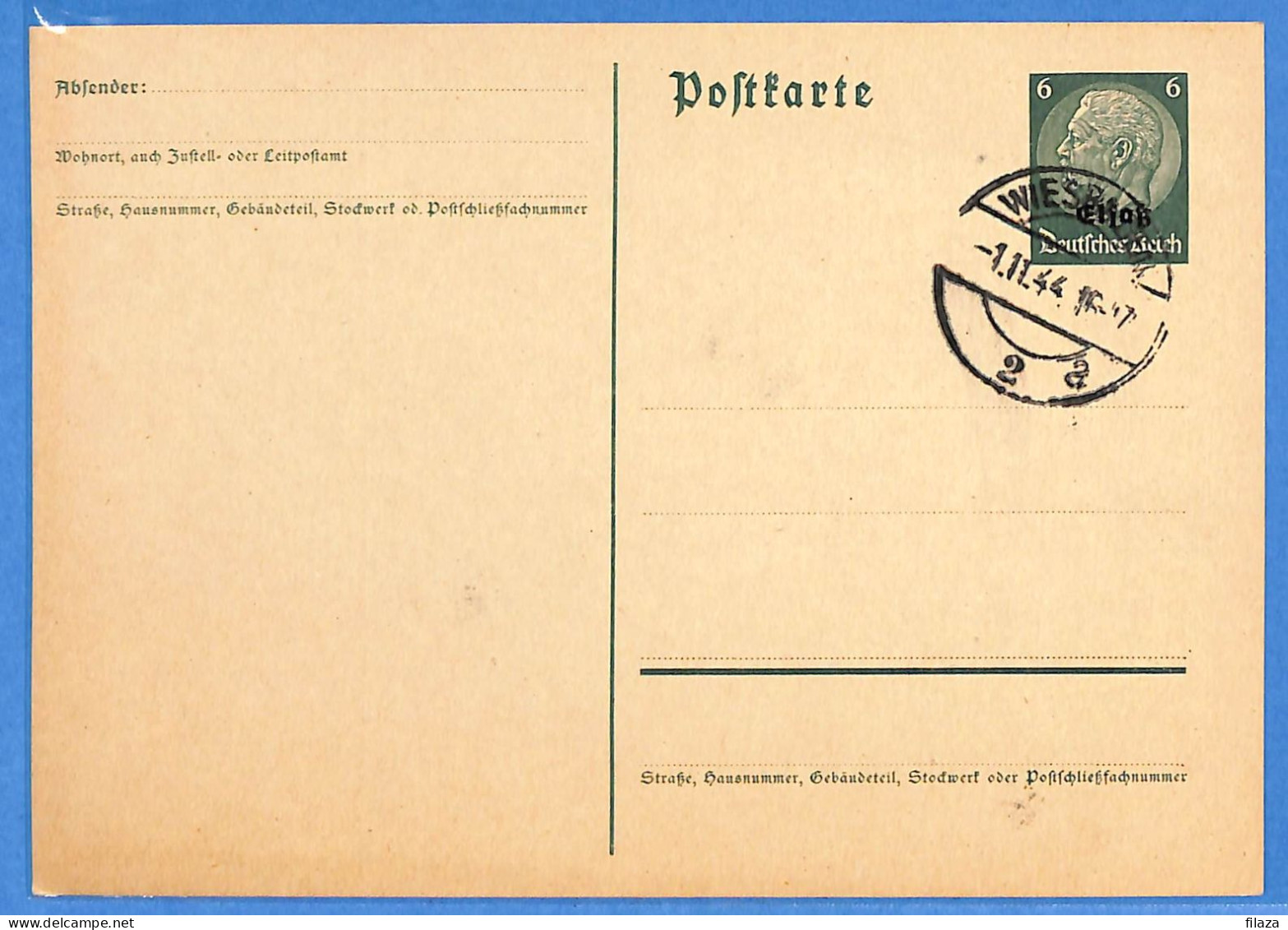 Allemagne Reich 1944 - Entier De Wiesbaden - G33185 - Covers & Documents