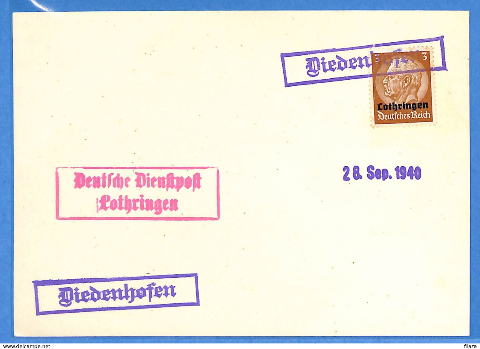 Allemagne Reich 1940 - Carte Postale De Diedenhofen (Thionville) - G33177 - Briefe U. Dokumente