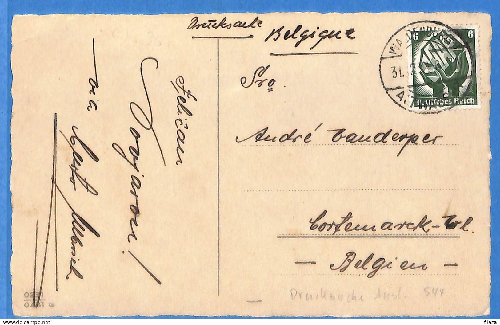 Allemagne Reich 1934 - Carte Postale De Waldenburg - G33172 - Briefe U. Dokumente