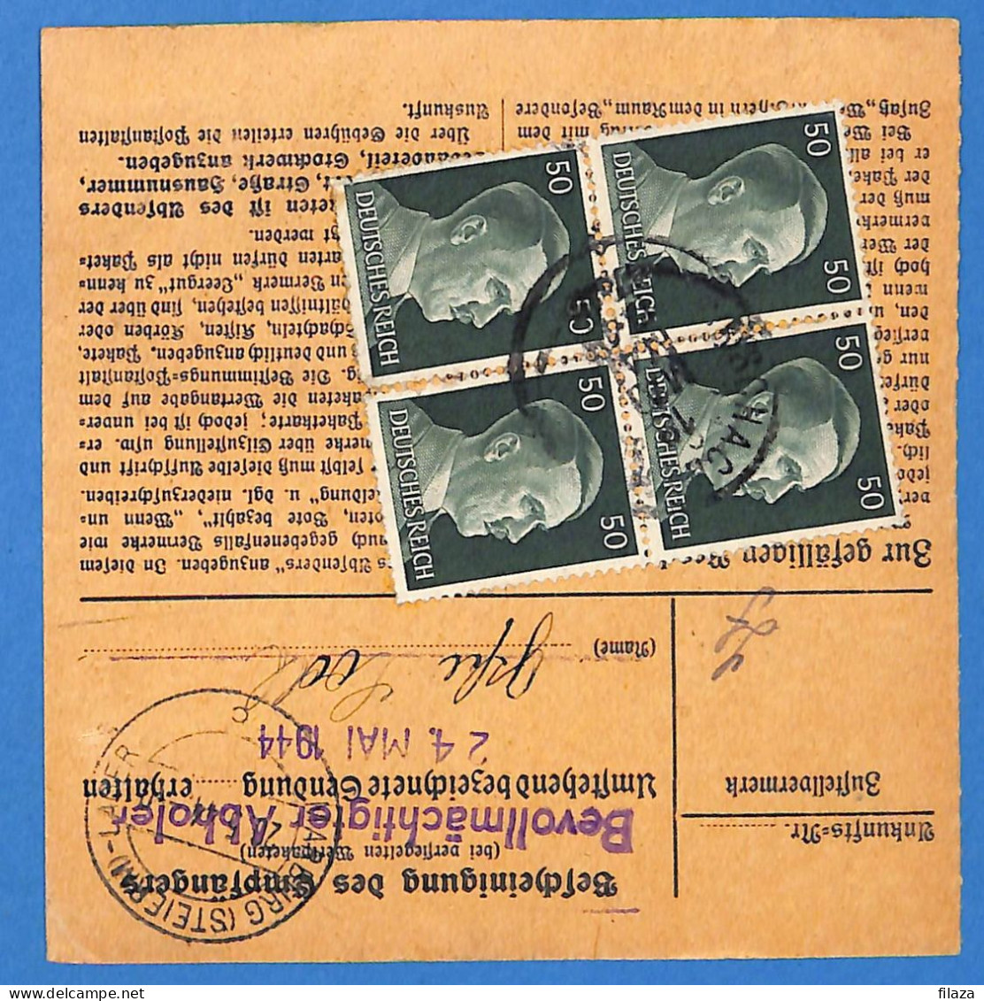 Allemagne Reich 1944 - Carte Postale De Fischach - G33166 - Brieven En Documenten