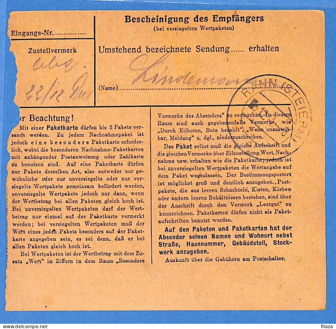 Allemagne Reich 1944 - Carte Postale De Augsburg - G33169 - Lettres & Documents