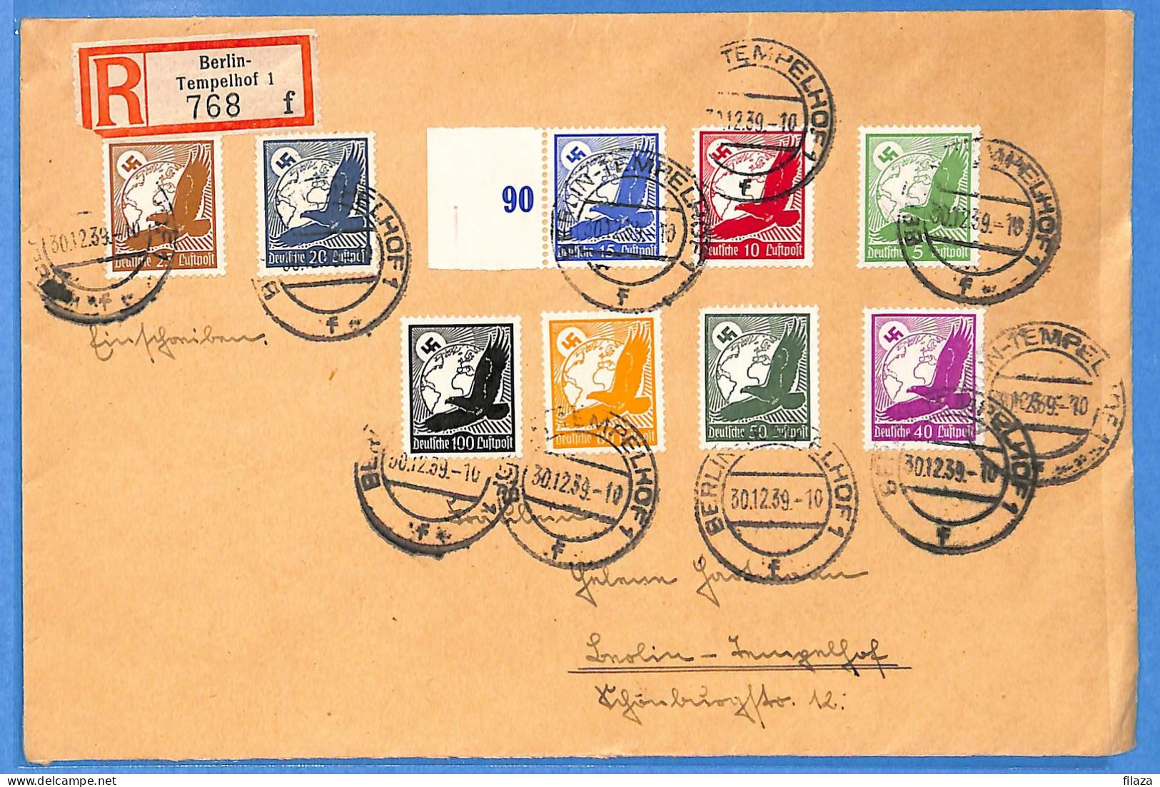 Allemagne Reich 1939 - Lettre Einschreiben De Berlin - G33158 - Covers & Documents