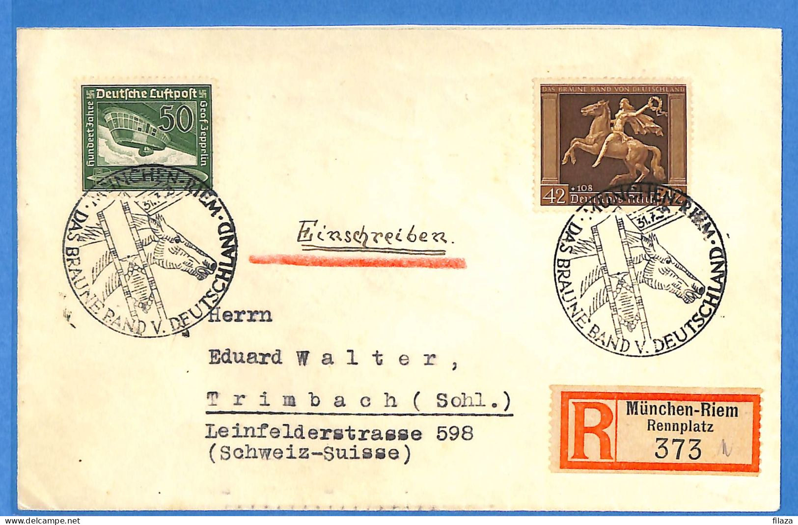 Allemagne Reich 1939 - Lettre Einschreiben De Munchen - G33157 - Covers & Documents