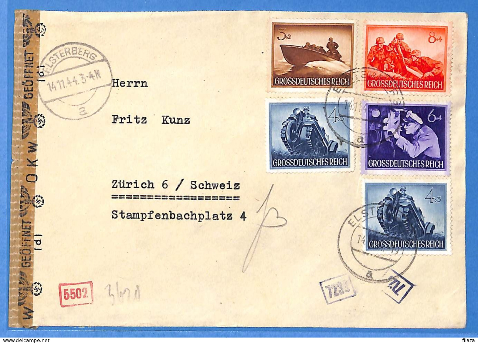 Allemagne Reich 1944 - Lettre Avec Censure De Elsterberg - G33150 - Storia Postale