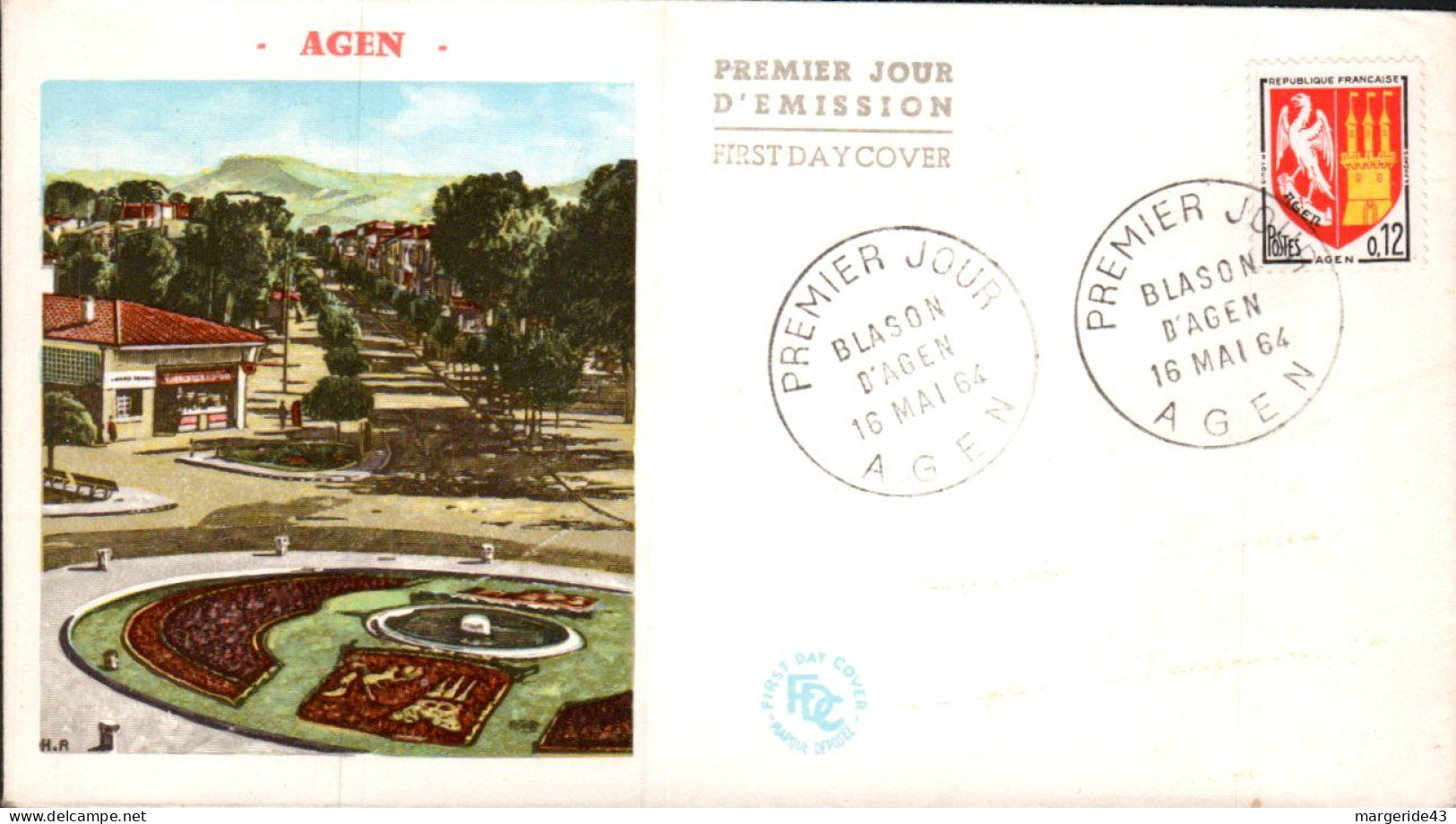 FDC 1964 BLASON D'AGEN - 1960-1969