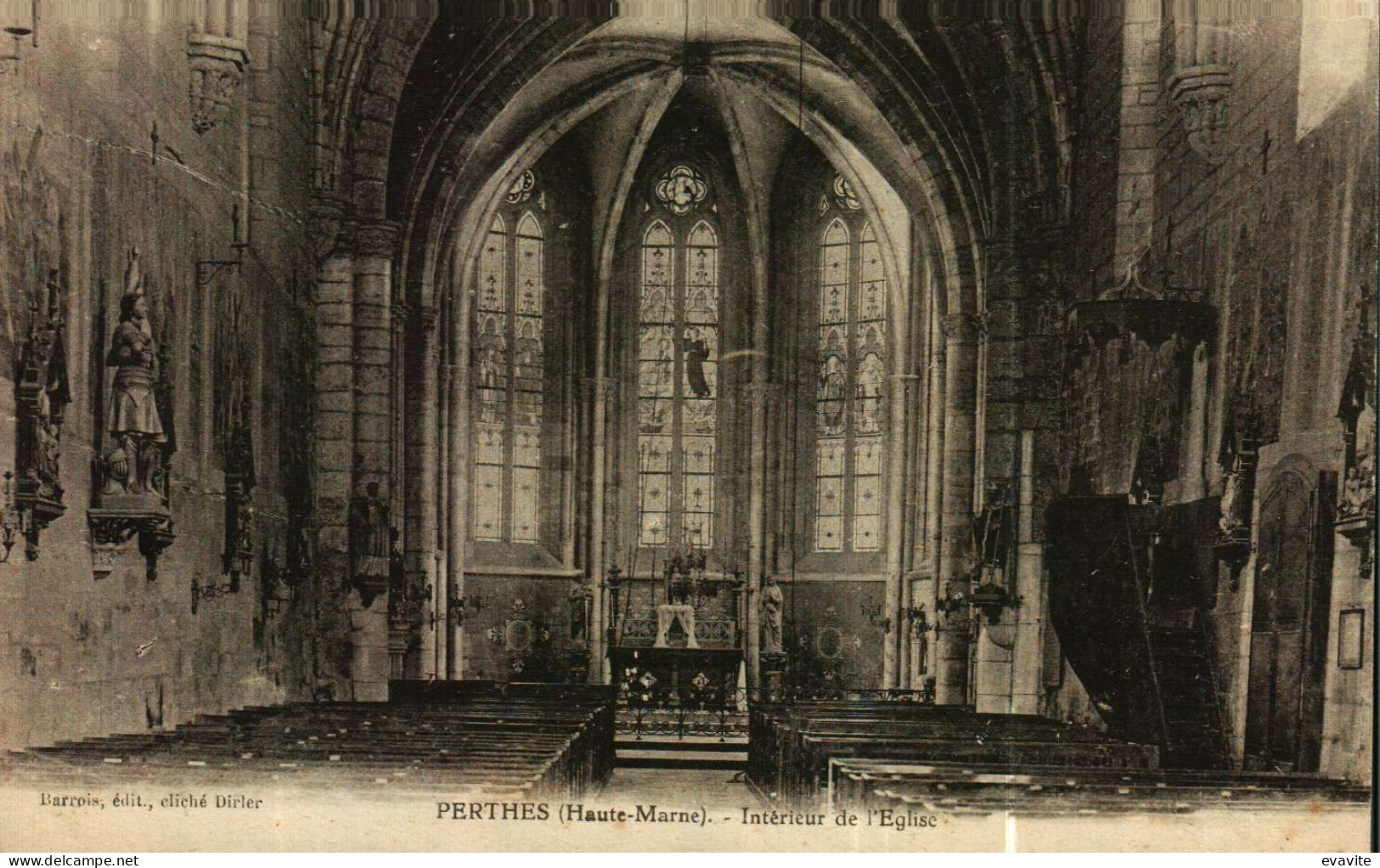 CPA  (52)     PERTHES   Intérieur De L'Eglise - Andere & Zonder Classificatie