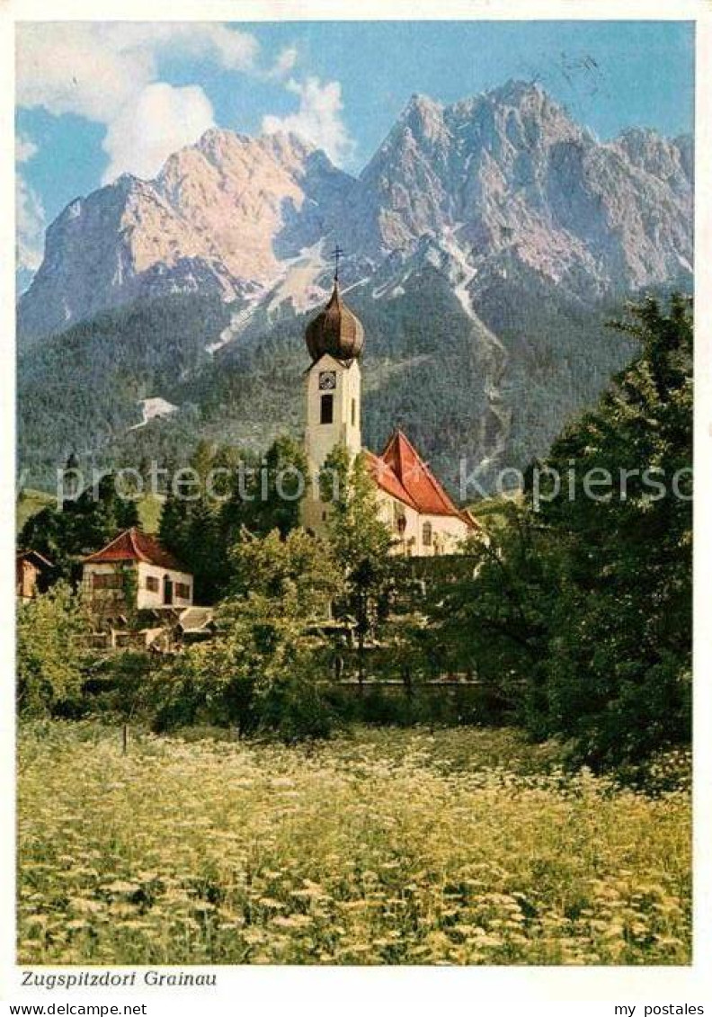 72848143 Grainau Kirche Mit Waxenstein Wettersteingebirge Grainau - Otros & Sin Clasificación