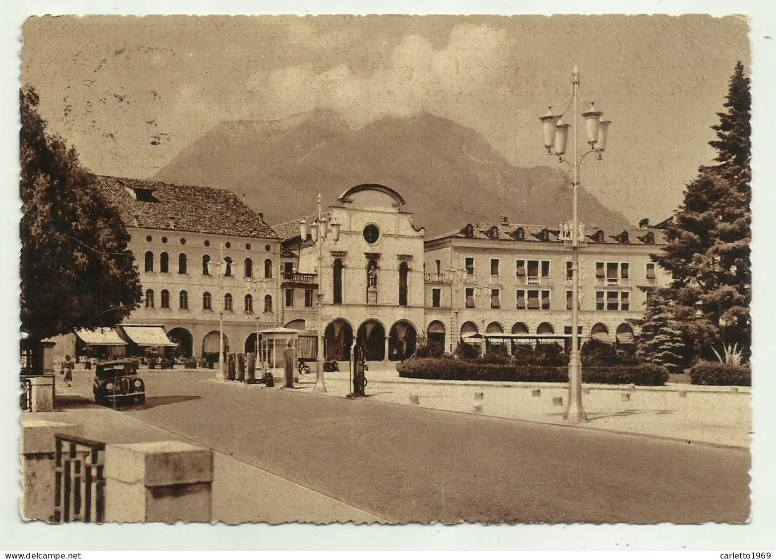 BELLUNO - PIAZZA DEI MARTIRI E MONTE SERVA  - VIAGGIATA FG - Belluno