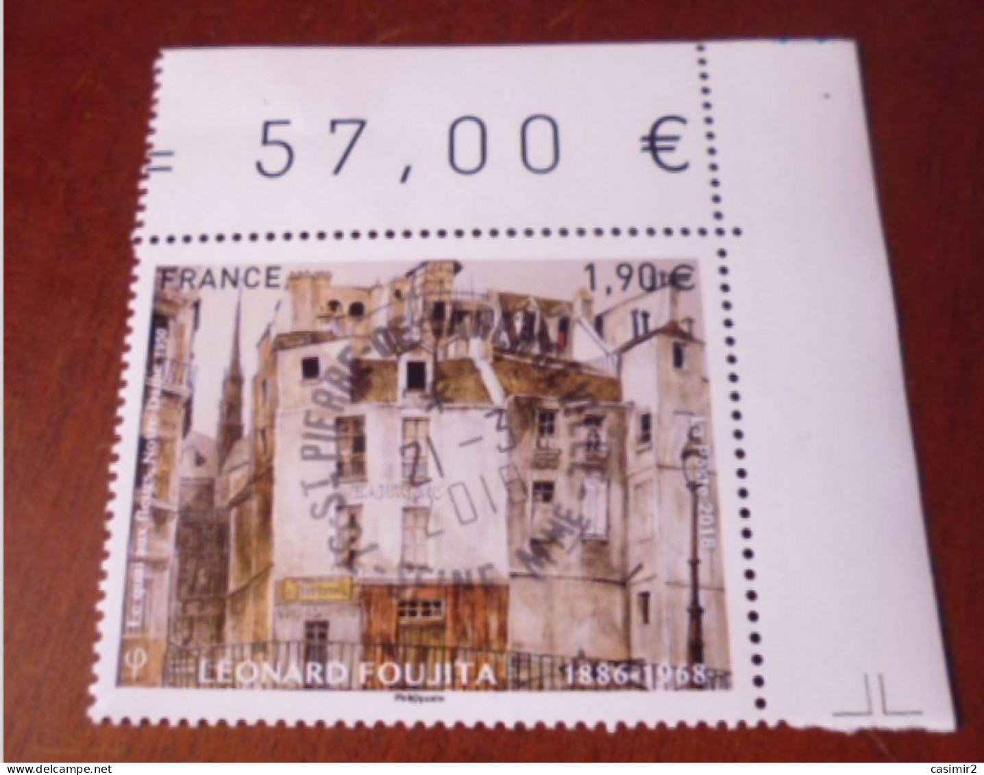 5200.OBLITERATION RONDE SUR TIMBRE NEUF FOUJITA - Used Stamps