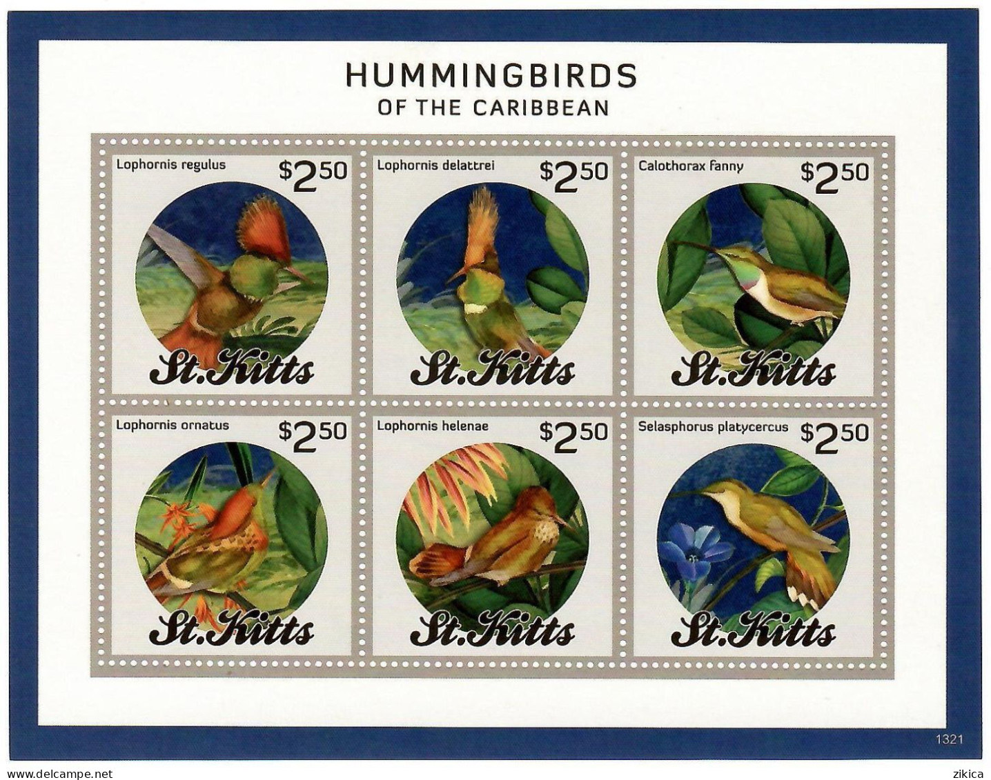 St.Kitts And Nevis - 2014 BIRDS OISEAUX VOGELS HUMMINGBIRD KOLIBRI S/S  MNH** - St.Kitts And Nevis ( 1983-...)