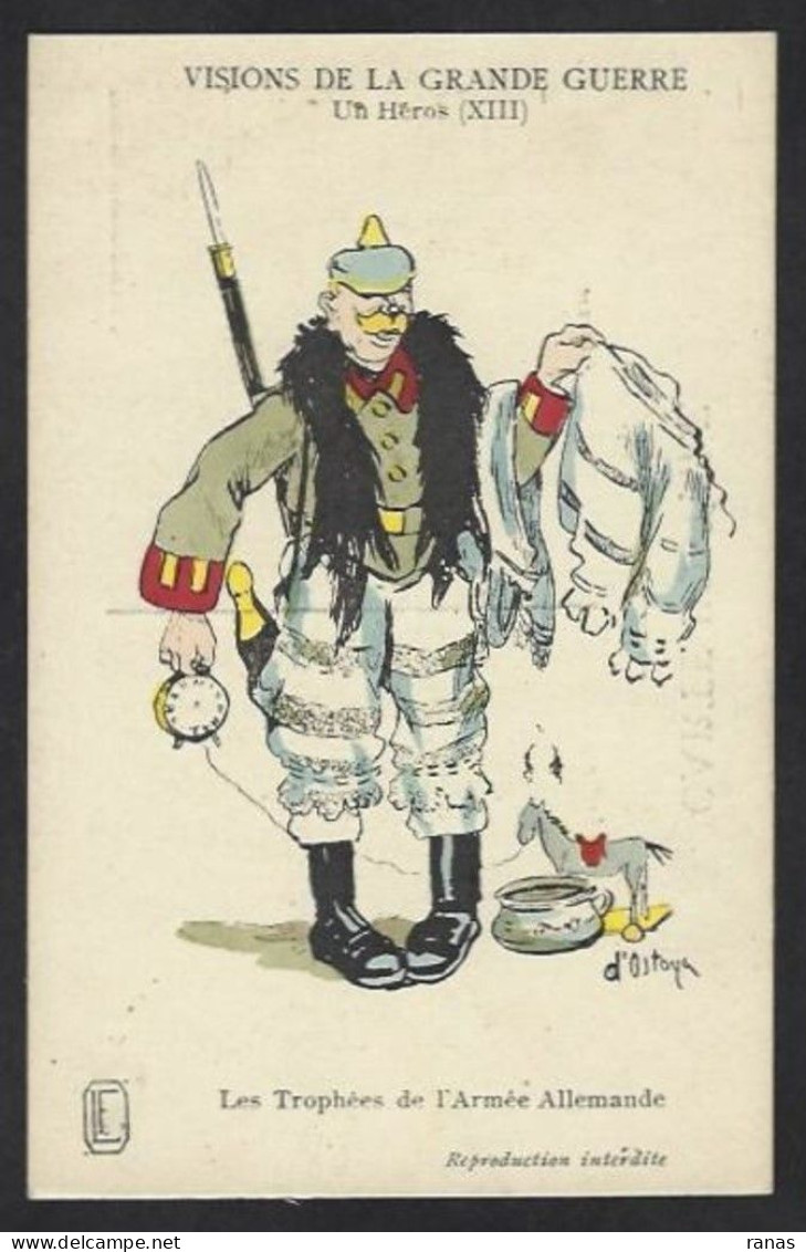 CPA D'Ostoya Satirique Caricature Anti Kaiser Germany Non Circulé Pot De Chambre Chamber Pot - Humorísticas