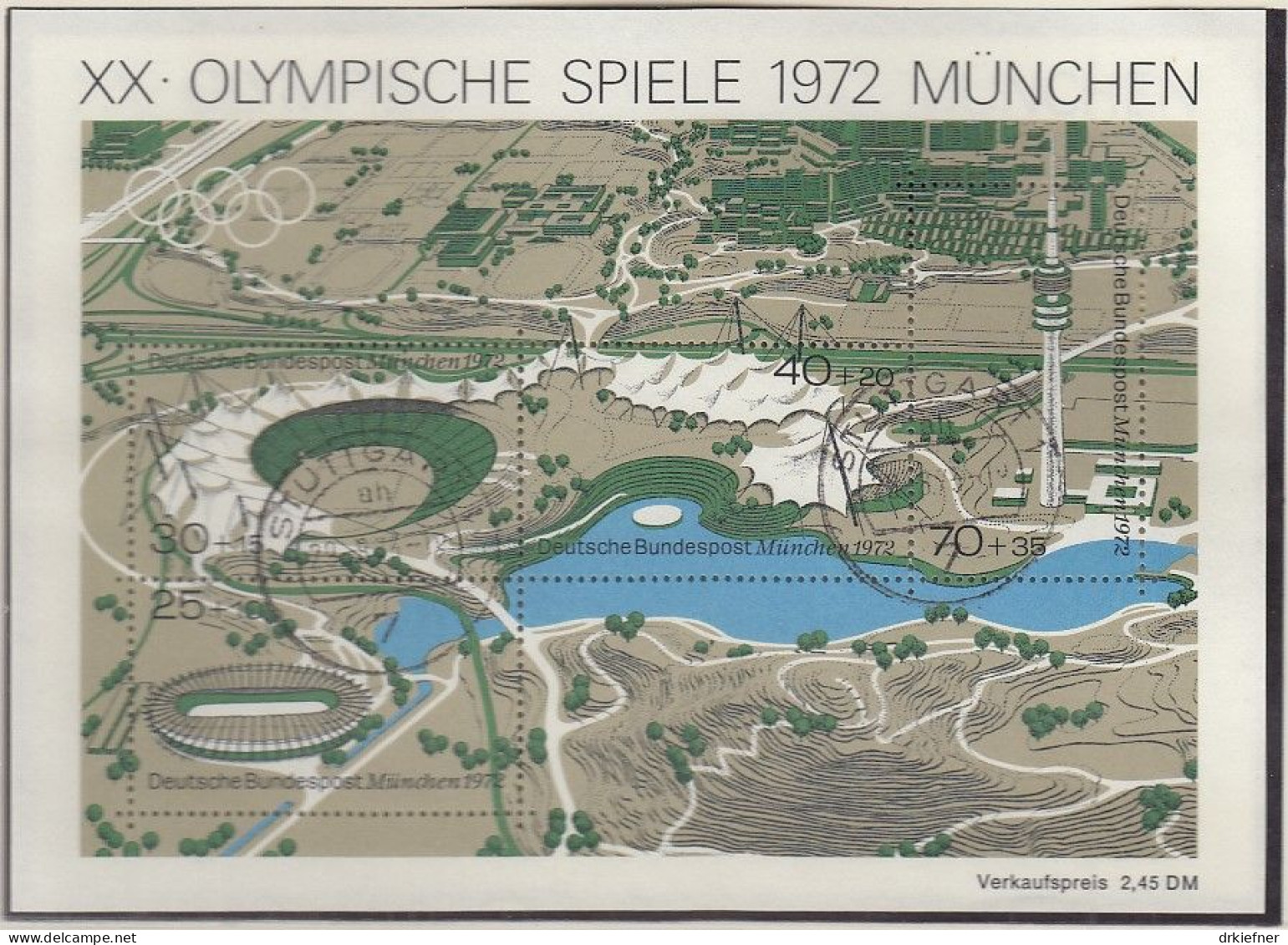 BRD  Block 7, Gestempelt, Olympische Spiele München, 1972 - 1959-1980