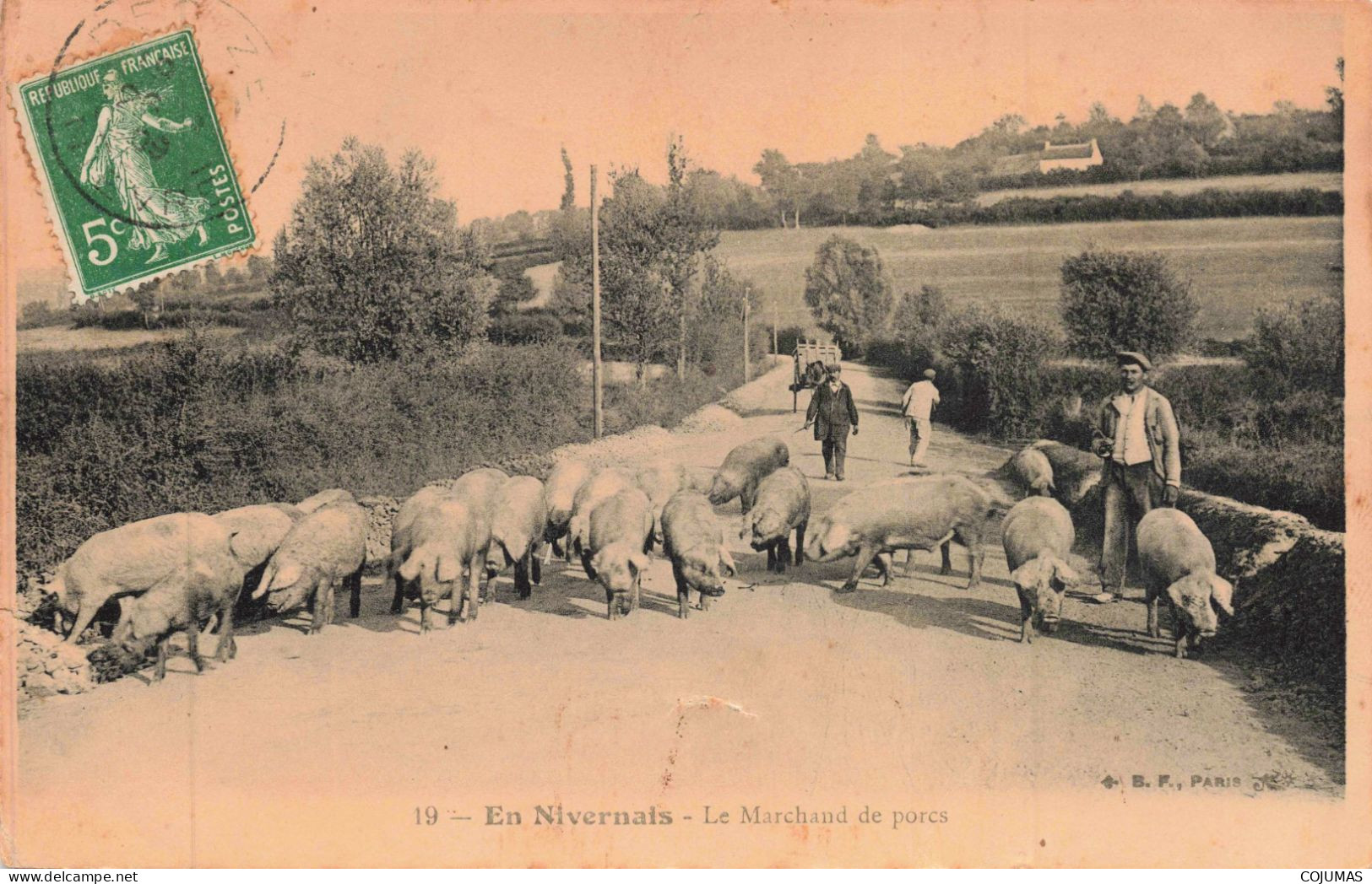 58 - EN NIVERNAIS _S28759_ Le Marchand De Porcs - Métier Agriculture - En L'état Déchirure - Sonstige & Ohne Zuordnung