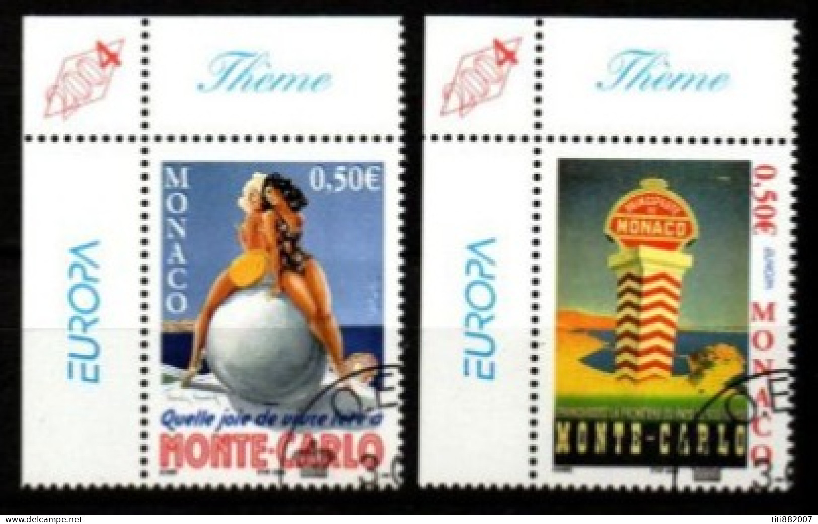 MONACO   -   2004 .   Y&T N° 2437 / 2438 Oblitérés.   EUROPA - Gebraucht