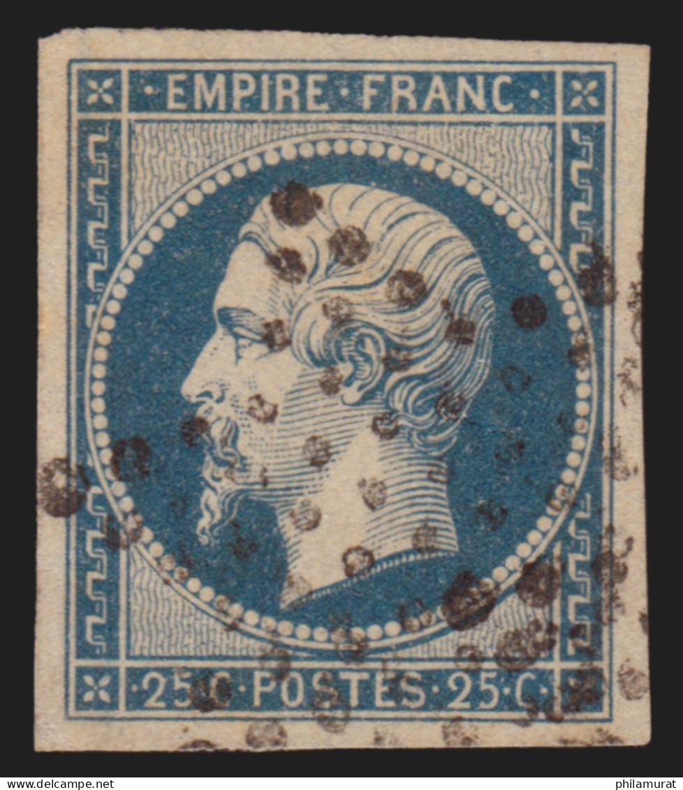 N°15, Napoléon 25c Bleu, Oblitéré étoile De Paris, Signé CALVES - TB - 1853-1860 Napoléon III