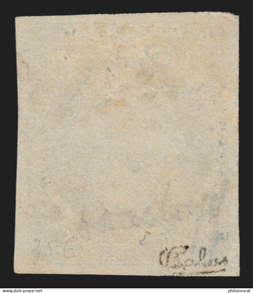 N°15, Napoléon 25c Bleu, Oblitéré étoile De Paris, Signé CALVES - TB - 1853-1860 Napoléon III