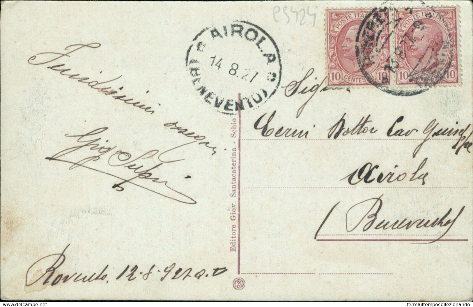 Cs424 Cartolina Gruppo Di M.pasubio E Ossario Omonimo Vicenza 1927 - Vicenza