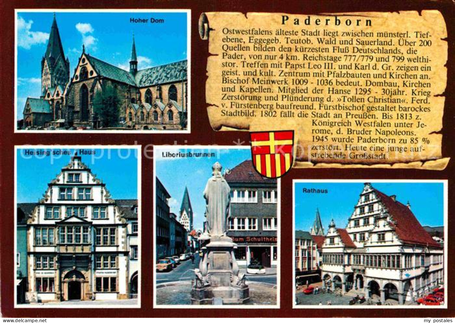 72847663 Paderborn Hoher Dom Heisingsches Haus Liboriusbrunnen Rathaus Paderborn - Paderborn