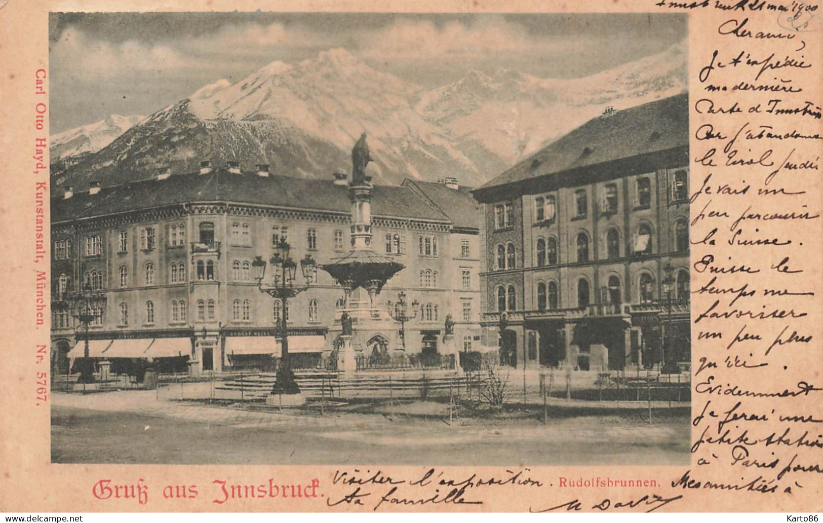 Gruss Aus Innsbruck * 1900 ! * Rudolfsbrunnen * Austria Autriche Osterreich - Innsbruck