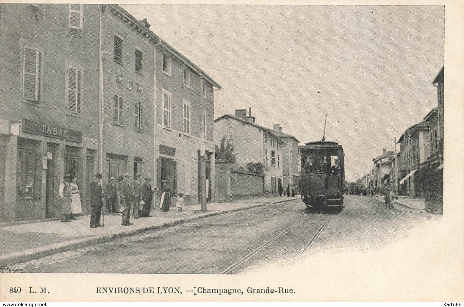 Champagne * La Grande Rue Du Village * Environs De Lyon * Tram Tramway * Débit De Tabac Tabacs - Sonstige & Ohne Zuordnung