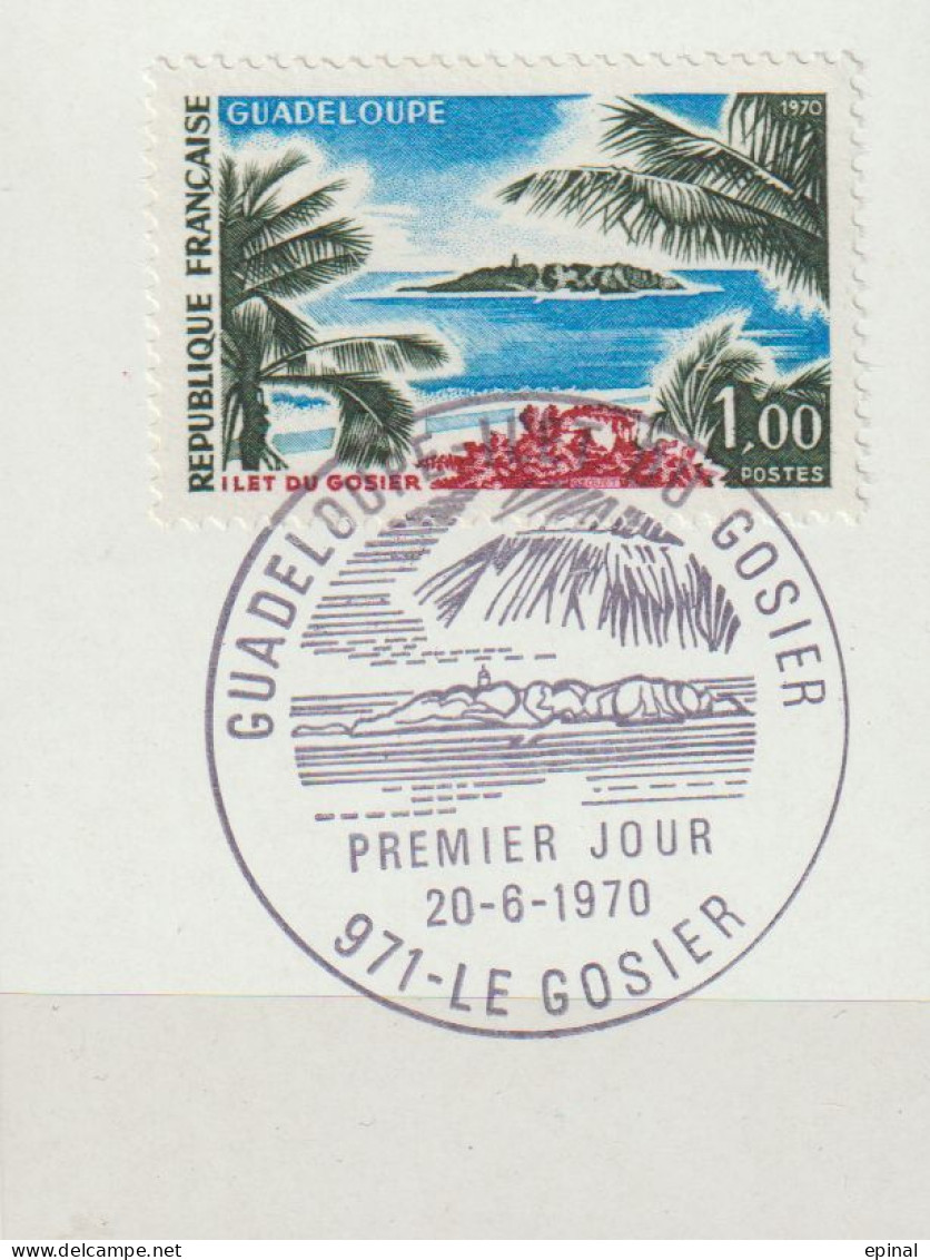 FRANCE : N° 1646 Oblitéré Sur Fragment TàD 1er Jour : 20.6.1970 Le Gosier -97(Ilet Du Gosier -Guadeloupe-) - PRIX FIXE - - Gebraucht