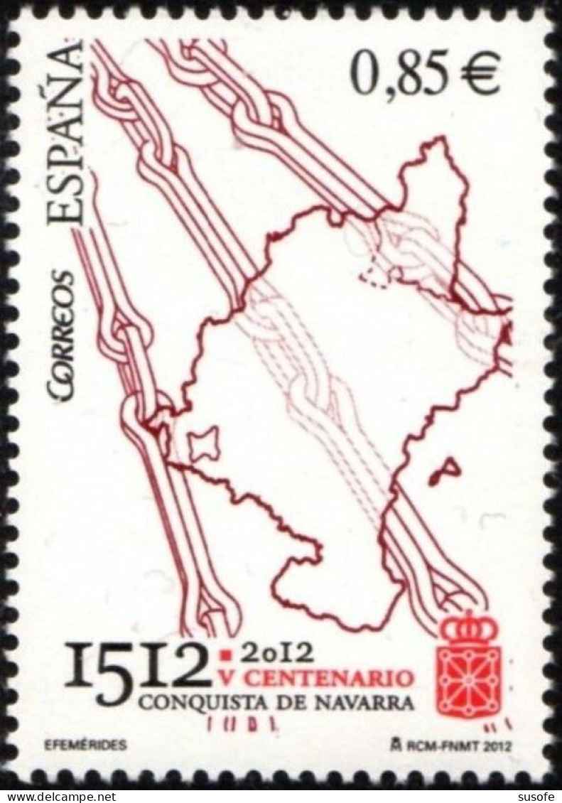 España 2012 Edifil 4705 Sello ** Centenario De La Conquista De Navarra Michel 4678 Yvert 4383 Spain Stamp Timbre Espagne - Neufs