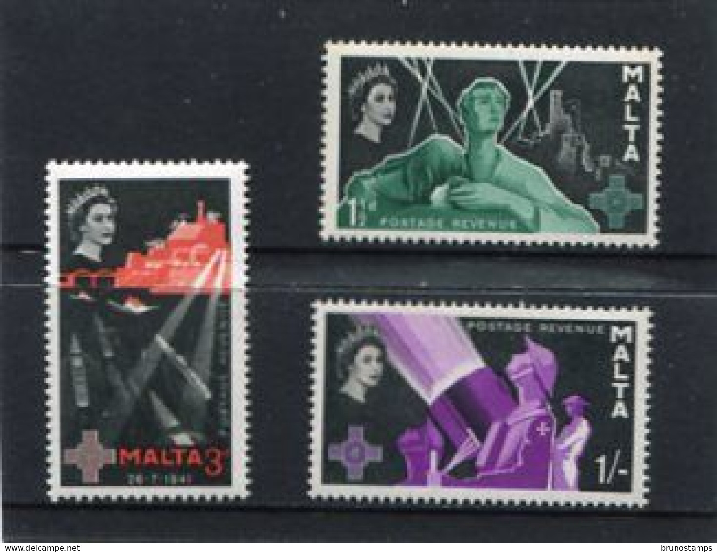 MALTA - 1958  GEORGE CROSS  SET  MINT NH - Malte