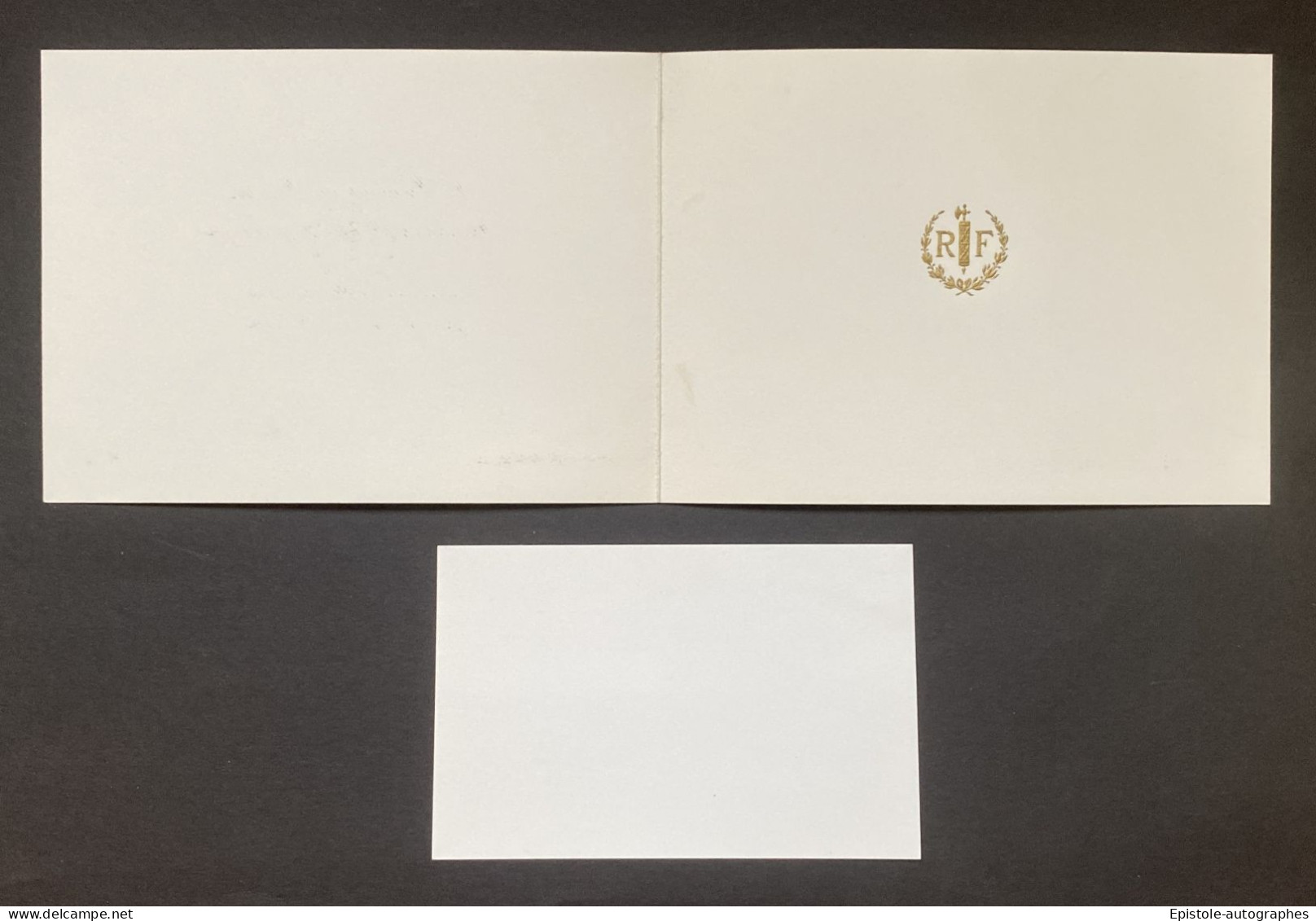 Général De GAULLE Et Yvonne De Gaulle – Carte Signée + Carte Autographe Signée - 1964 - Personnages Historiques