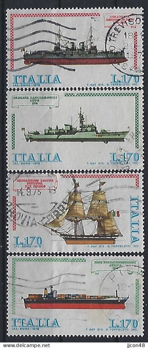 Italy 1978  Schiffsbau  (o) Mi.1609-1612 - 1971-80: Oblitérés