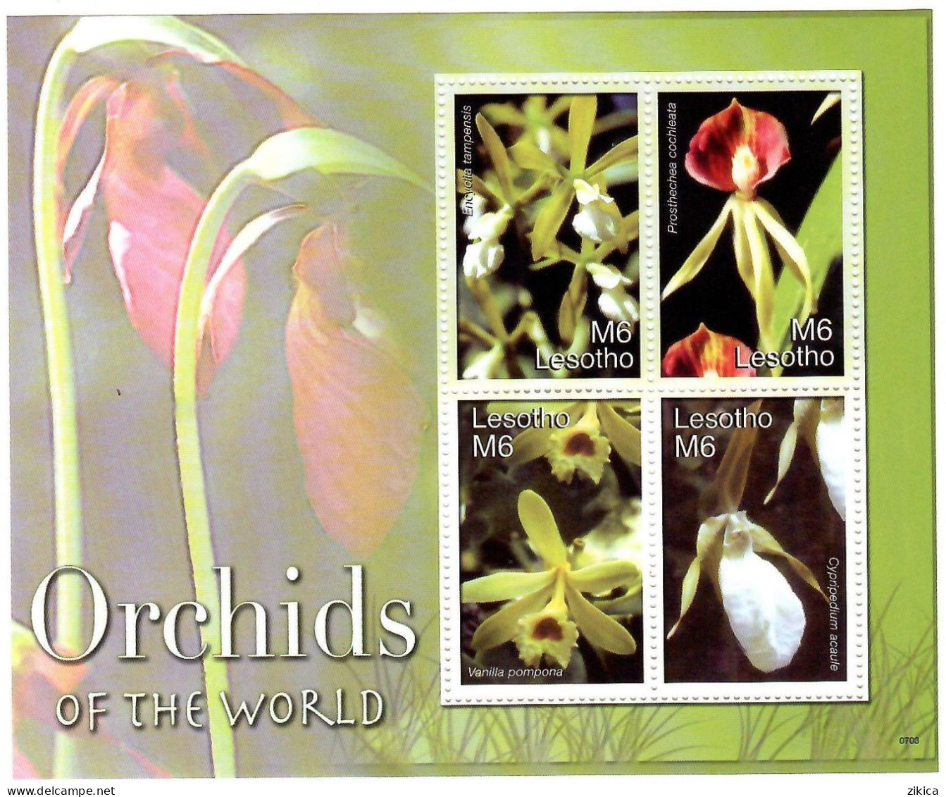 Lesotho - 2007 Flowers - Orchids .S/S  MNH** - Lesotho (1966-...)