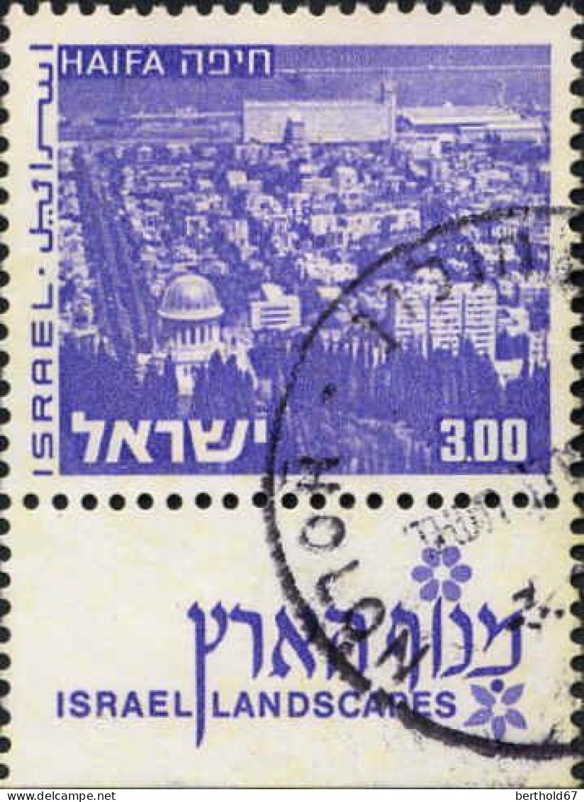 Israel Poste Obl Yv: 471 Mi:537x Haifa (TB Cachet Rond) - Used Stamps (with Tabs)